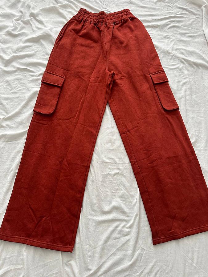 شلوار جاگر جیبدار آجری