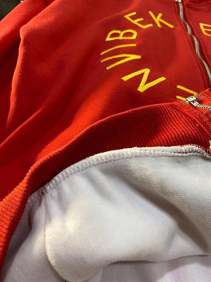 سوییشرت قرمز داخل مخمل وارداتی