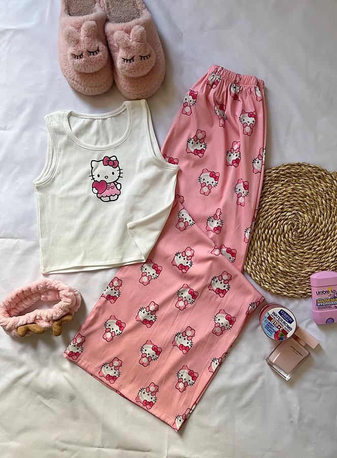 ست پیژامه و کراپ کیتی